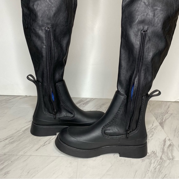 Jeffrey Campbell Black Over The Knee Boot 8 - Picture 6 of 15